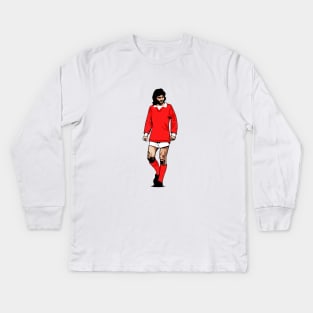 George Best Illustration Kids Long Sleeve T-Shirt